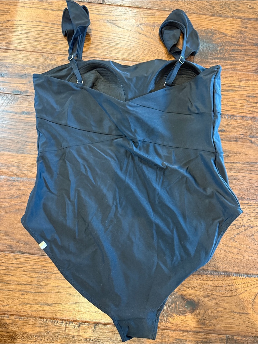 summersalt Black One-Piece Swimsuit with Ruffle Straps - Picture 2 of 2